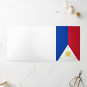Carte Trois Volets drapeau des Philippines