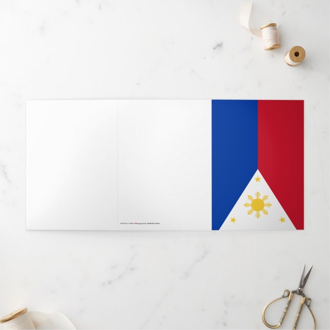 Carte Trois Volets drapeau des Philippines (Extérieur)