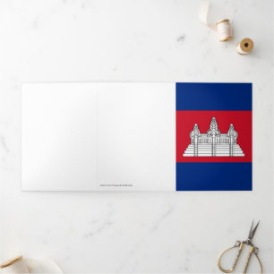 Carte Trois Volets drapeau du Cambodge