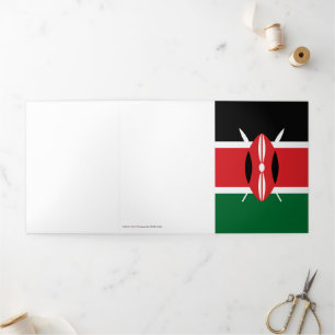 Carte Trois Volets Drapeau du Kenya