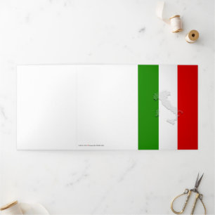 Carte Trois Volets Drapeau italien