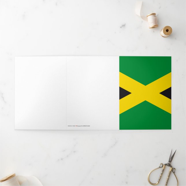 Carte Trois Volets Drapeau jamaïcain (Extérieur)