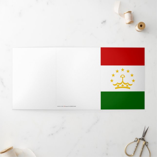 Carte Trois Volets Drapeau Tadjikistan (Extérieur)