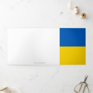 Carte Trois Volets Drapeau ukrainien