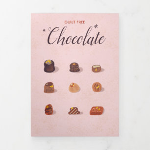 Carte Trois Volets Drôle Culotte Libre Chocolat Pralines Humour Anniv