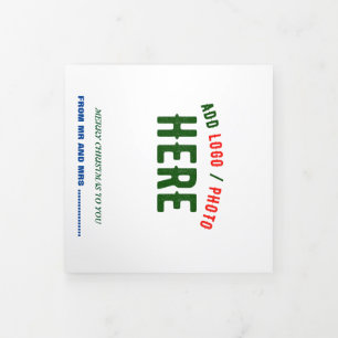 CARTE TROIS VOLETS ÉLÉGANT BLANC PERSONNALISABLE MODERNE MARQUE VÉRIF