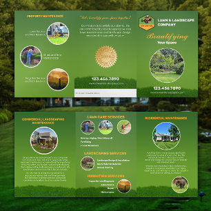 Carte Trois Volets Entretien de la pelouse et de l'aménagement paysag