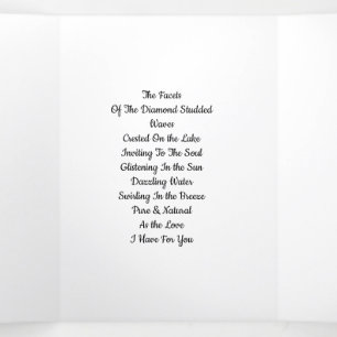 Carte Trois Volets Facettes De L'Amour Carte Tri-Fold