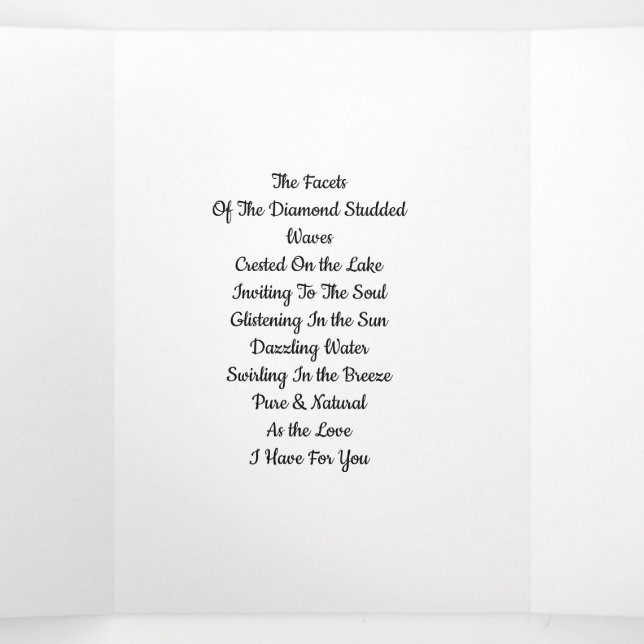 Carte Trois Volets Facettes De L'Amour Carte Tri-Fold (Intérieur au milieu)