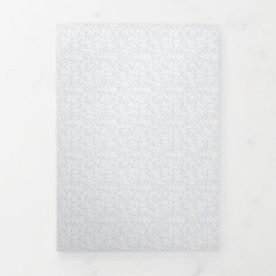 Carte Trois Volets Flore géométrique gris clair Motif été moderne