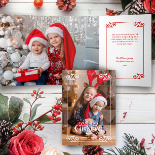 Carte Trois Volets Fun Tourbillonnant Noël Frontière Joyeux Noël Phot