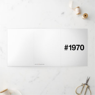 Carte Trois Volets Hashtag 1970 Anniversaire de 55 ans