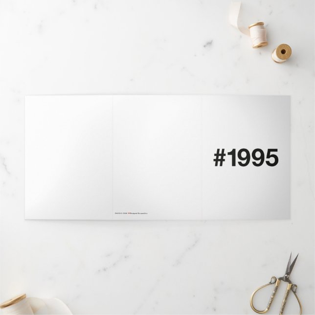 Carte Trois Volets Hashtag 30 Anniversaire 1995 (Extérieur)
