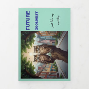 CARTE TROIS VOLETS LE FUTUR ZOOLOGISTE SE METTRA BIENTÔT BIEN