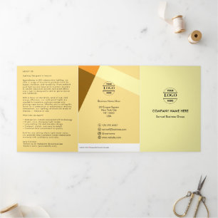 Carte Trois Volets Logo d'entreprise et texte moderne