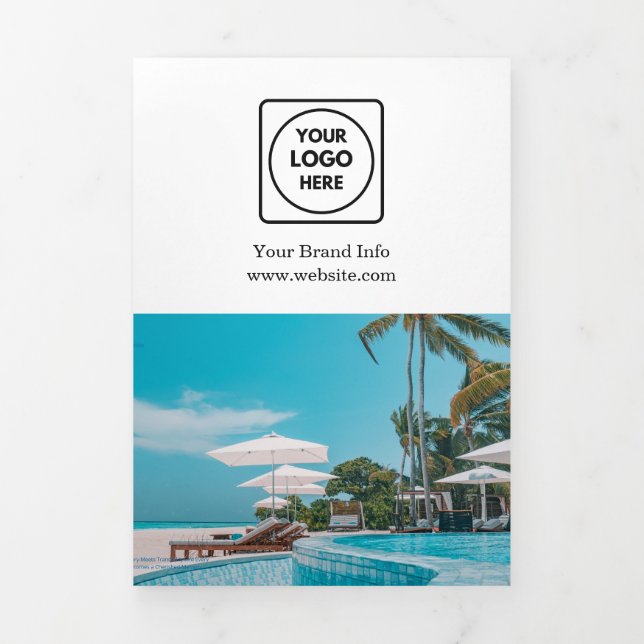 Carte Trois Volets Logo d'entreprise moderne | Conception simple en t (Page de couverture)