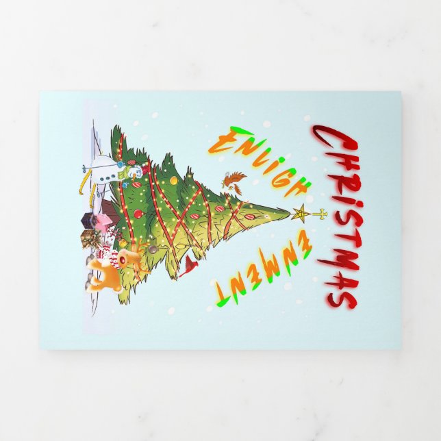 Carte Trois Volets Lumière de Noël (Page de couverture)