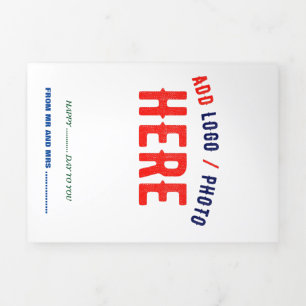 CARTE TROIS VOLETS MARQUE BLANCHE MODERNE ET PERSONNALISABLE VÉRIFIÉE