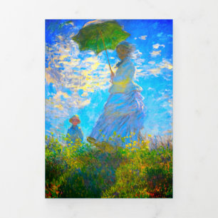 Carte Trois Volets Monet Woman avec un parasol