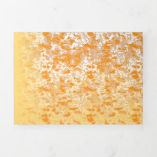 Carte Trois Volets Motif textile avec orange et gol vibrants