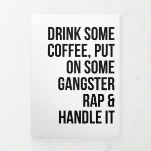 Carte Trois Volets Musique Art Rap Et Gérez-Le