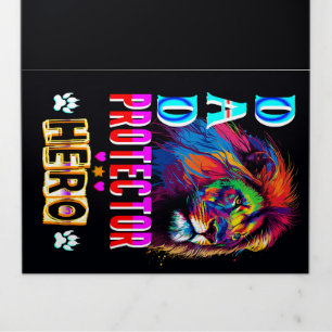Carte Trois Volets Papa Protector Hero