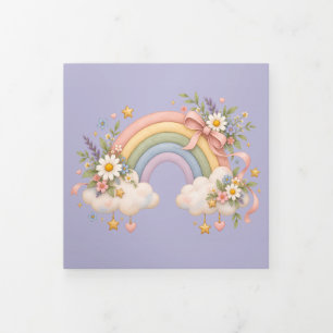 Carte Trois Volets Papeterie Arc-en-ciel Pastel