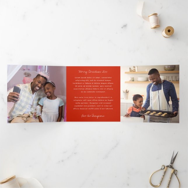 Carte Trois Volets Photo de vacances Collage (Intérieur)