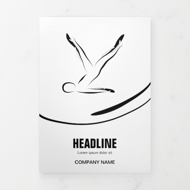 Carte Trois Volets Pilates instructeur Pilates Pilates Pose Pilates A (Page de couverture)