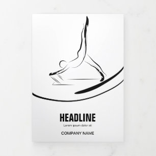 Carte Trois Volets Pilates instructeur Pilates Pilates Pose Pilates A