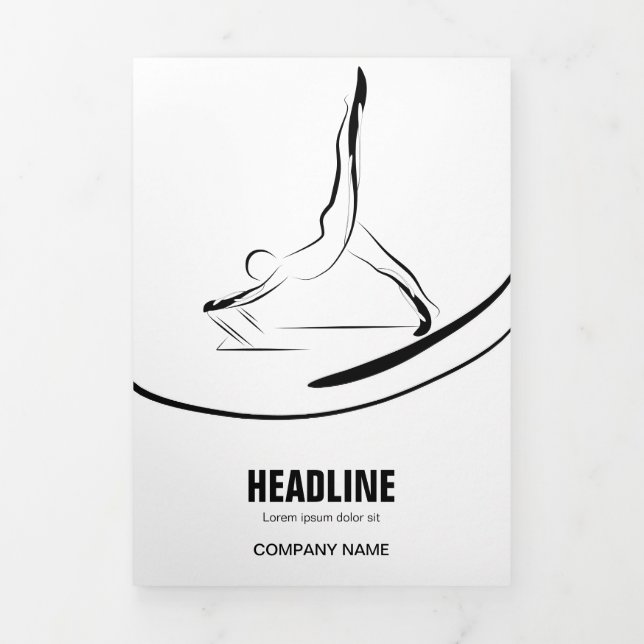 Carte Trois Volets Pilates instructeur Pilates Pilates Pose Pilates A (Page de couverture)