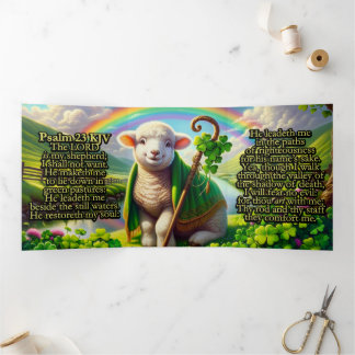 Carte Trois Volets Psaume 23 Tract KJV - Agneau doux