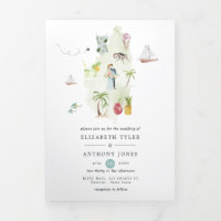 Sainte Lucie Destination Mariage Photo Tri-Fold Ca