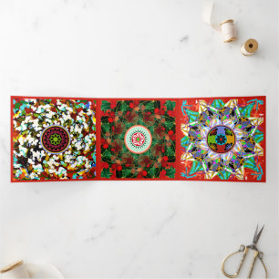 Carte Trois Volets Salutations Mah Jongg