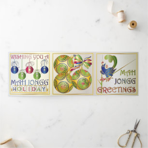 Carte Trois Volets Salutations Mah Jongg