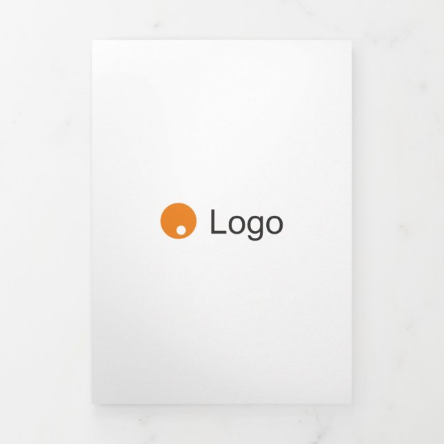 Carte Trois Volets Standard Votre couleur Entreprise Plat (Page de couverture)