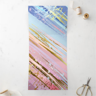 Carte Trois Volets Textured Pink Background