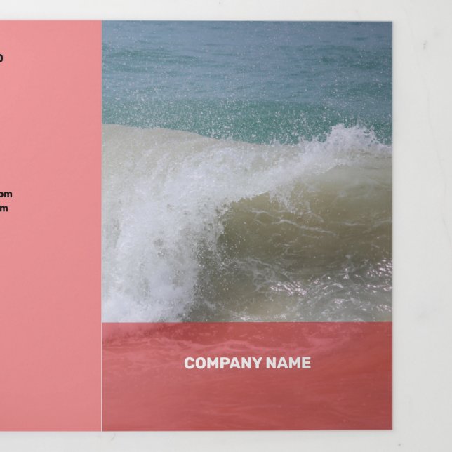 Carte Trois Volets Transparence moderne fraîche rouge&rose (Page de couverture)