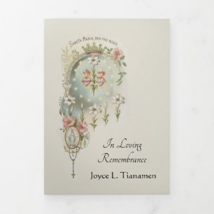 CARTE TROIS VOLETS TRIFOUR V(RGIN MARY CARD