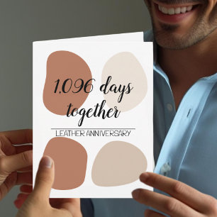 Carte Troisième anniversaire mariage moderne