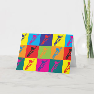 Carte Trombone Pop Art