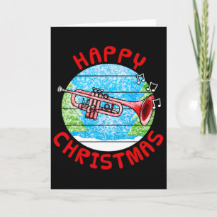 Carte Trompette Noël Trompettiste Br Musicien Professeur