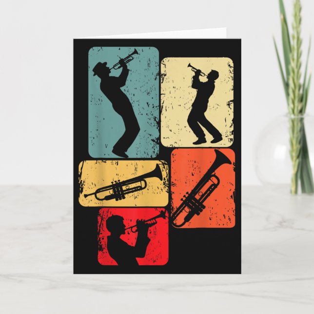 Carte Trompettiste de jazz garçons hommes  (Devant)