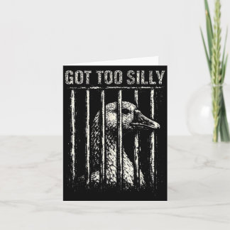 Carte Trop bête Meme d'oie drôle de prison en détresse