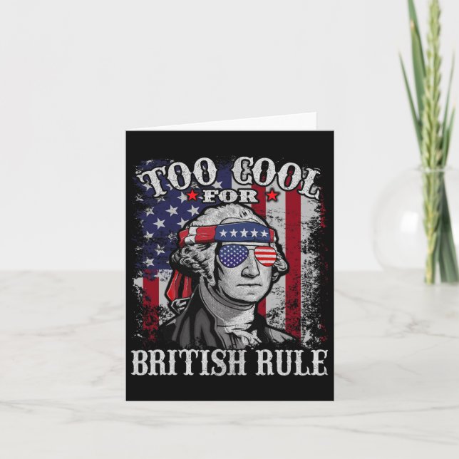 Carte Trop Cool Pour La Règle Britannique - Drapeau Amér (Devant)