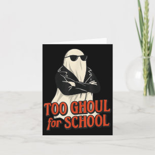 Carte Trop de fantômes pour l'école, drôle d'Halloween S