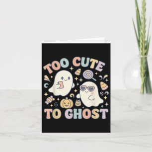 Carte Trop Mignonne Pour Ghost Pastel Halloween Retro Fa