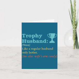 Carte Trophée de mari humour de chemise Définition de ma