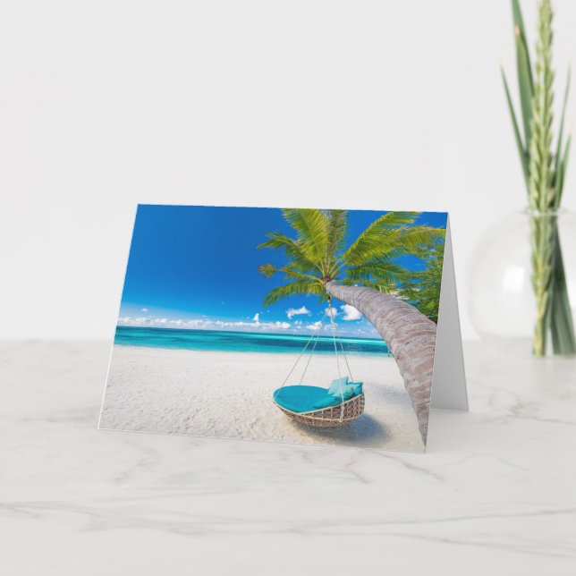 Carte Tropical Beaches | Tropical Landscape Beach Swing (Devant)