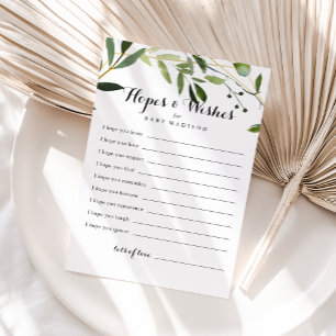 Carte Tropical Green Baby shower d'espoirs et de v